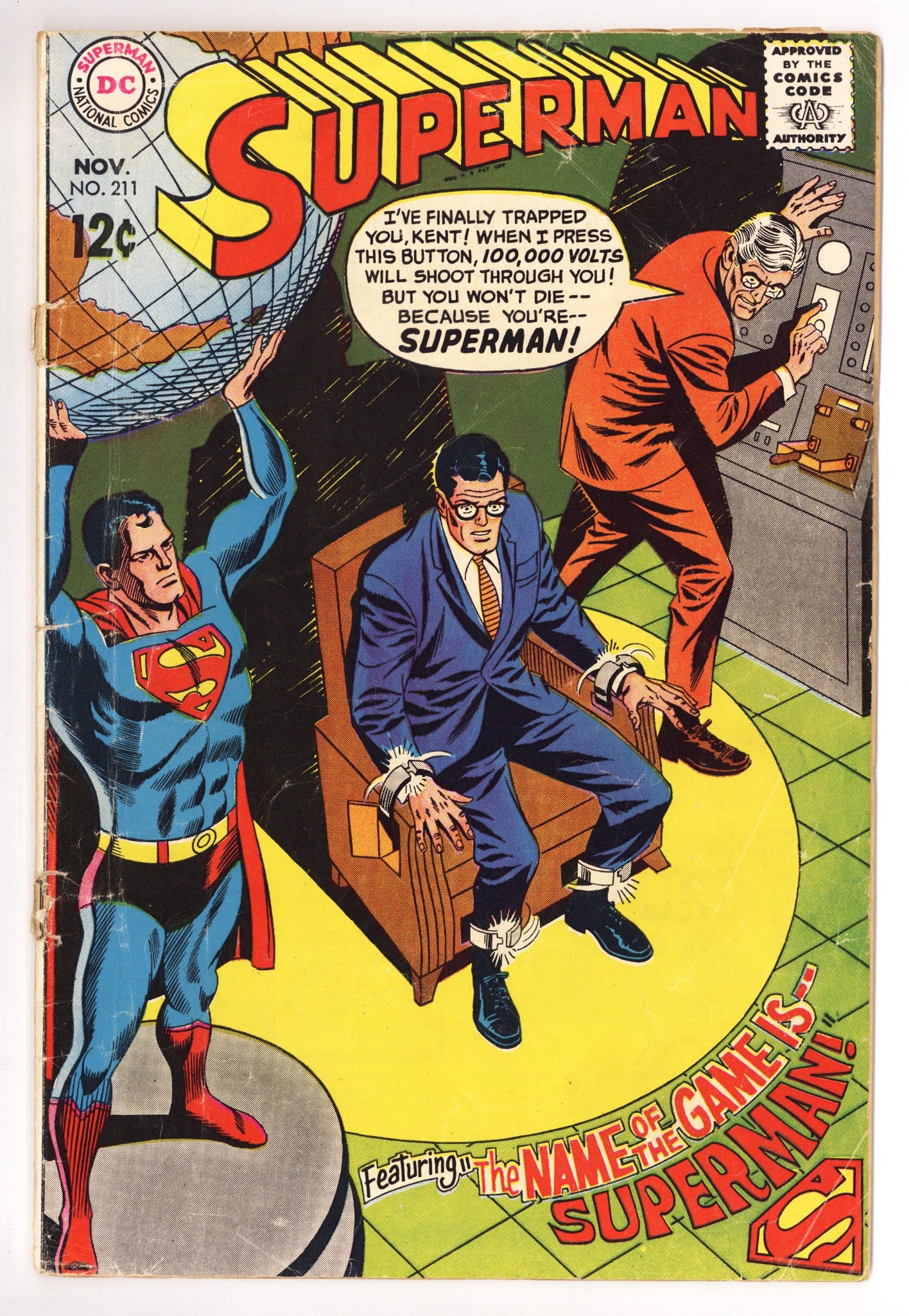 Superman Vol 1 211 Very Low Grade (1968) 