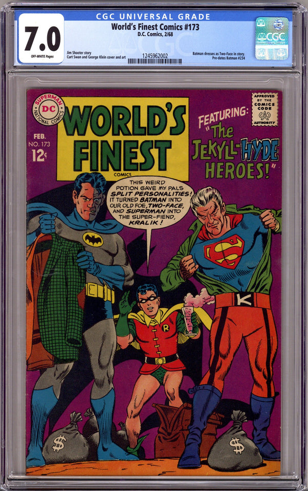World's Finest Comics 173 CGC 7.0 (FN/VF) (1968)