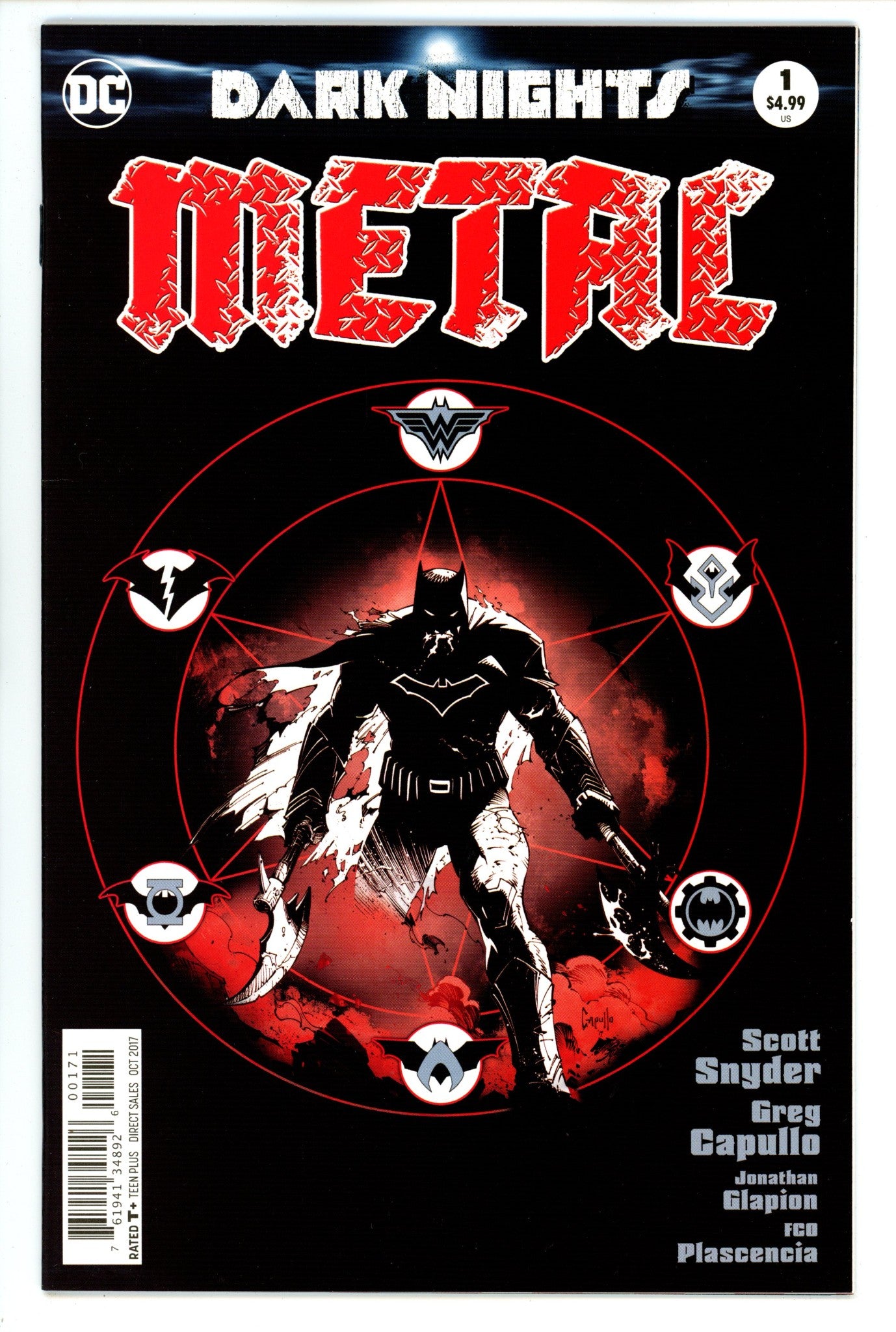 Dark Nights: Metal 1 VF+ (8.5) (2017) Capullo Variant 