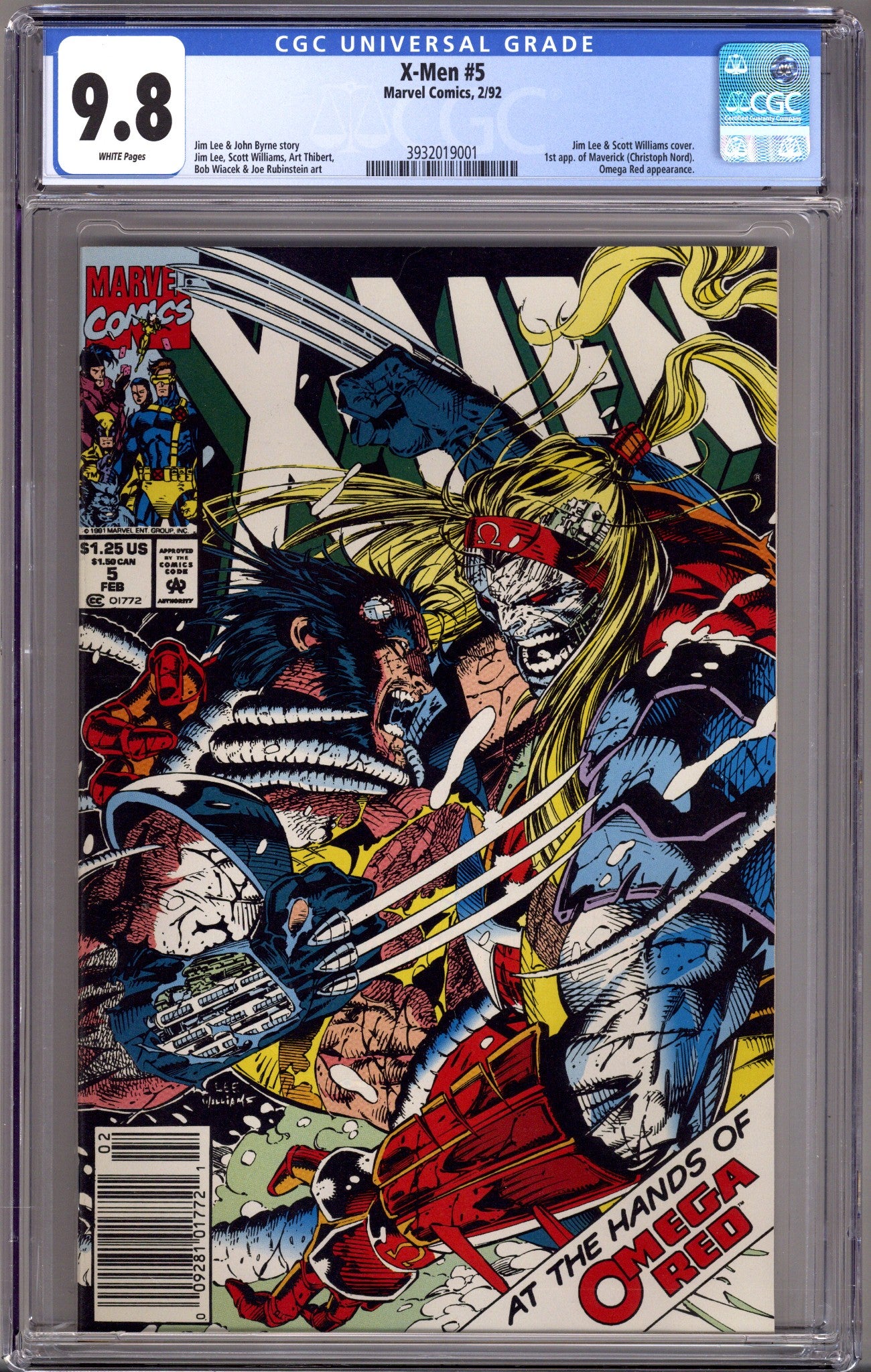 X-Men Vol 1 5 CGC 9.8 (NM/M) (1992) Newsstand 