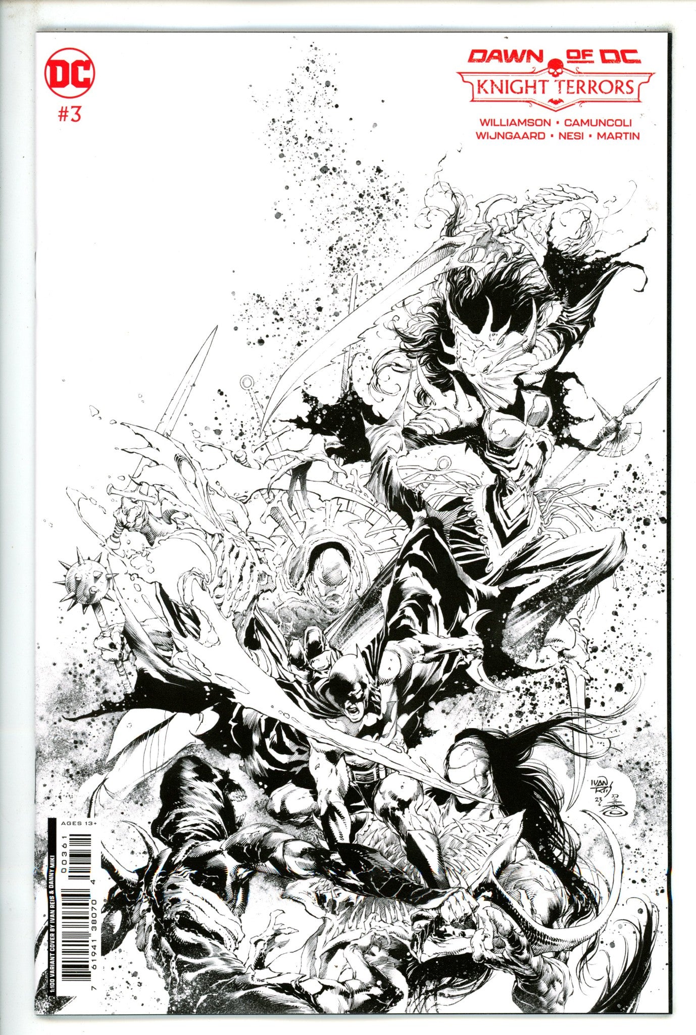 Knight Terrors 3 Reis B&W Incentive Variant NM+ (2023)