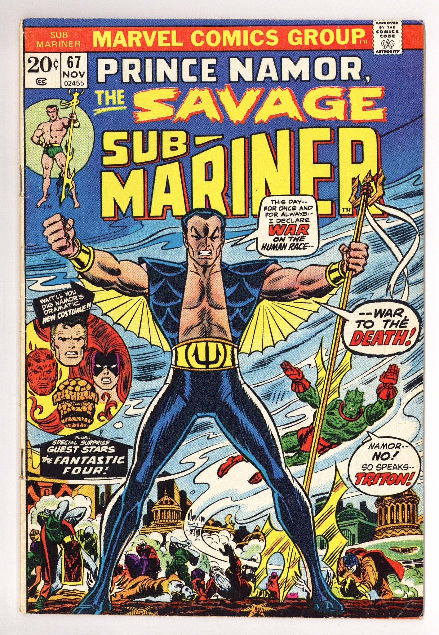 Sub-Mariner Vol 1 67 VG- (3.5) (1973) 
