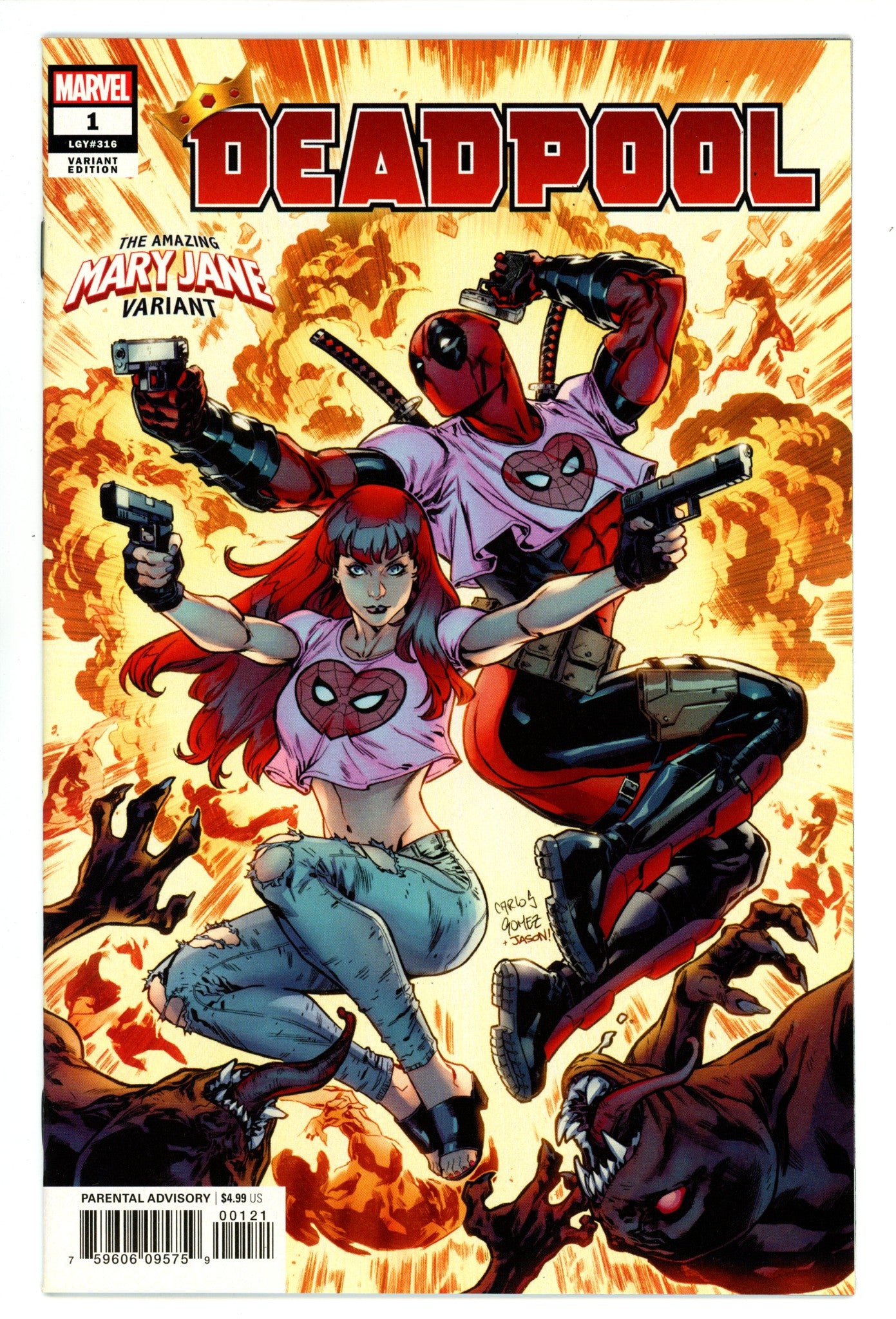 Deadpool Vol 7 1 (316) High Grade (2020) Gomez Variant 