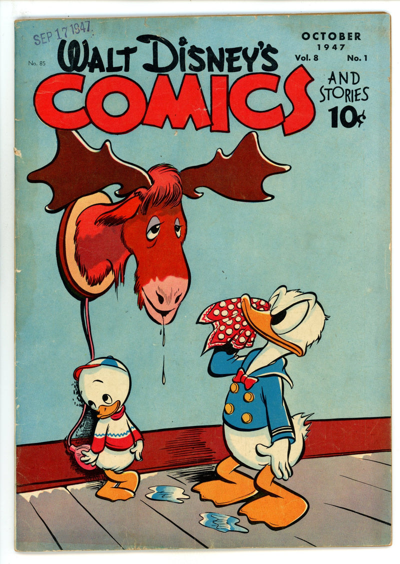 Walt Disney's Comics and Stories Vol 8 1 (85) VG (4.0) (1947) 
