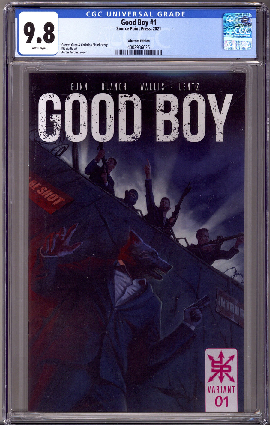 Good Boy Vol 1 1 CGC 9.8 (NM/M) (2021) Bartling Exclusive Variant 