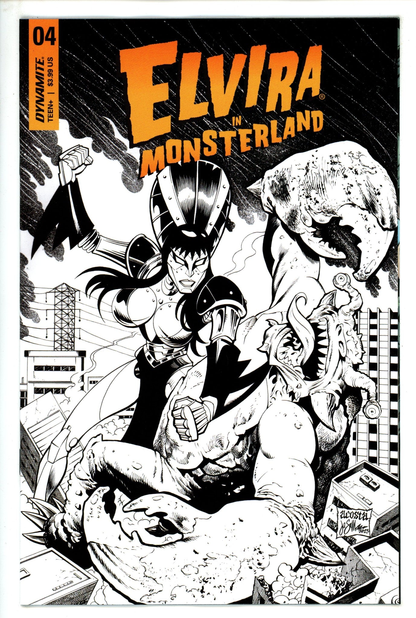 Elvira In Monsterland 4 Acosta B&W Incentive Variant (2023)