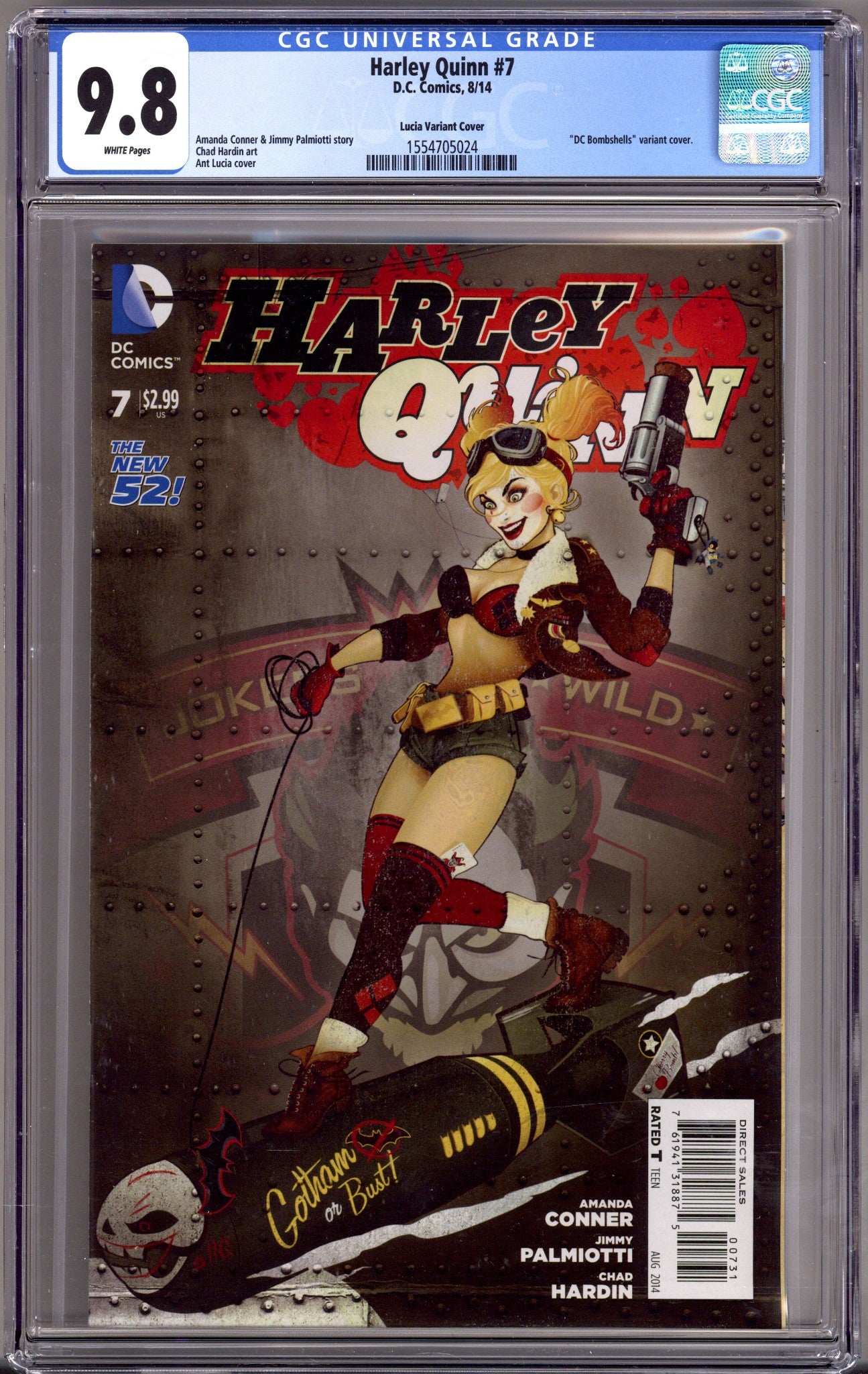 Harley Quinn Vol 2 7 CGC 9.8 (NM/M) (2014) Lucia Bombshells Variant 