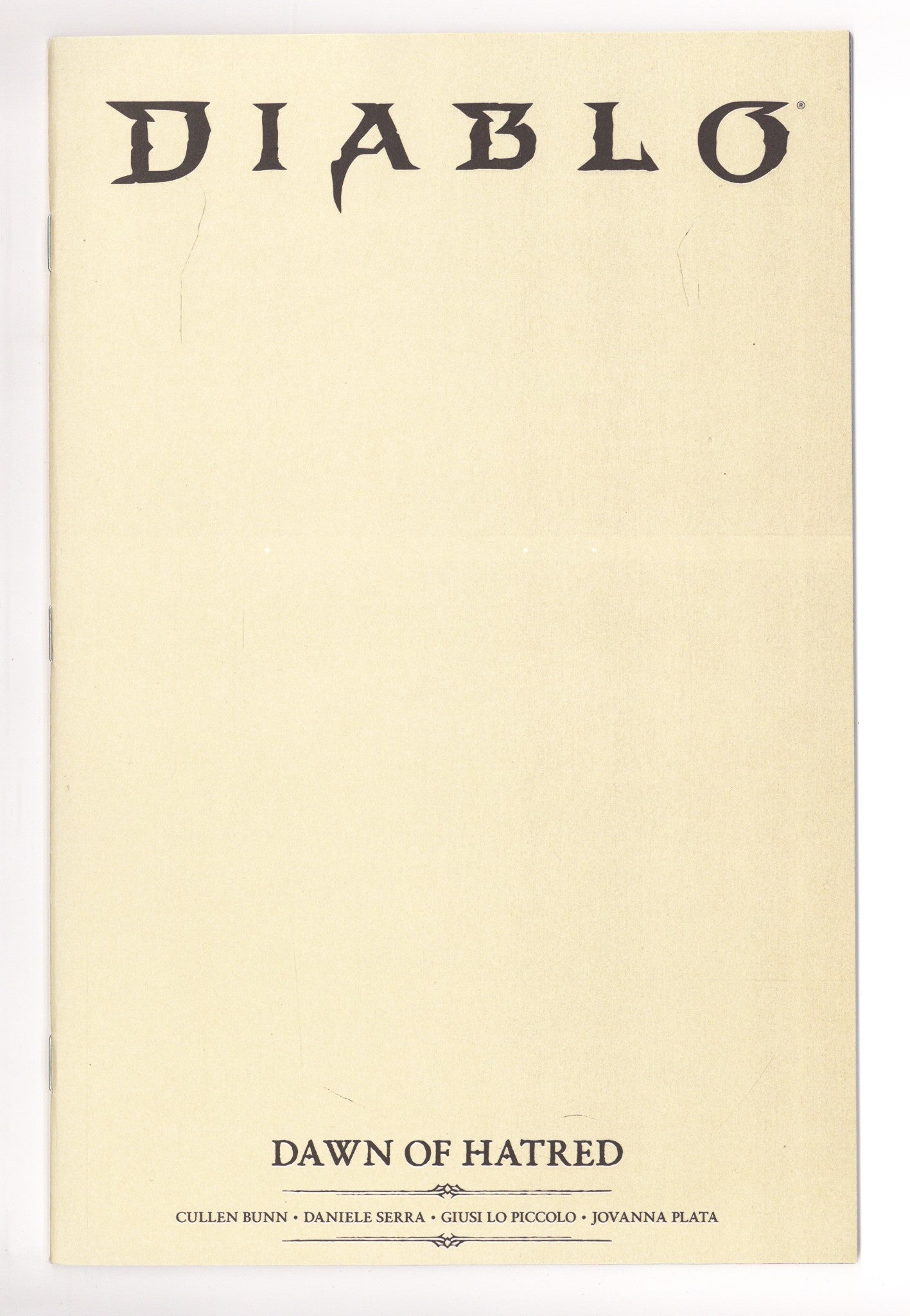 Diablo Dawn Of Hatred  1   Blank Variant   (2026)