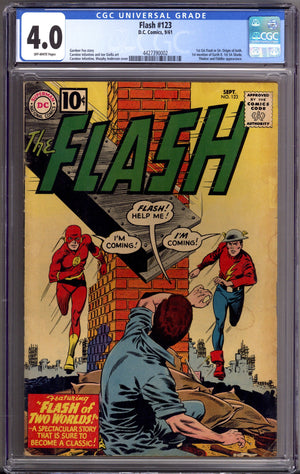 The Flash Vol 1 123 CGC 4.0 (VG) (1961)
