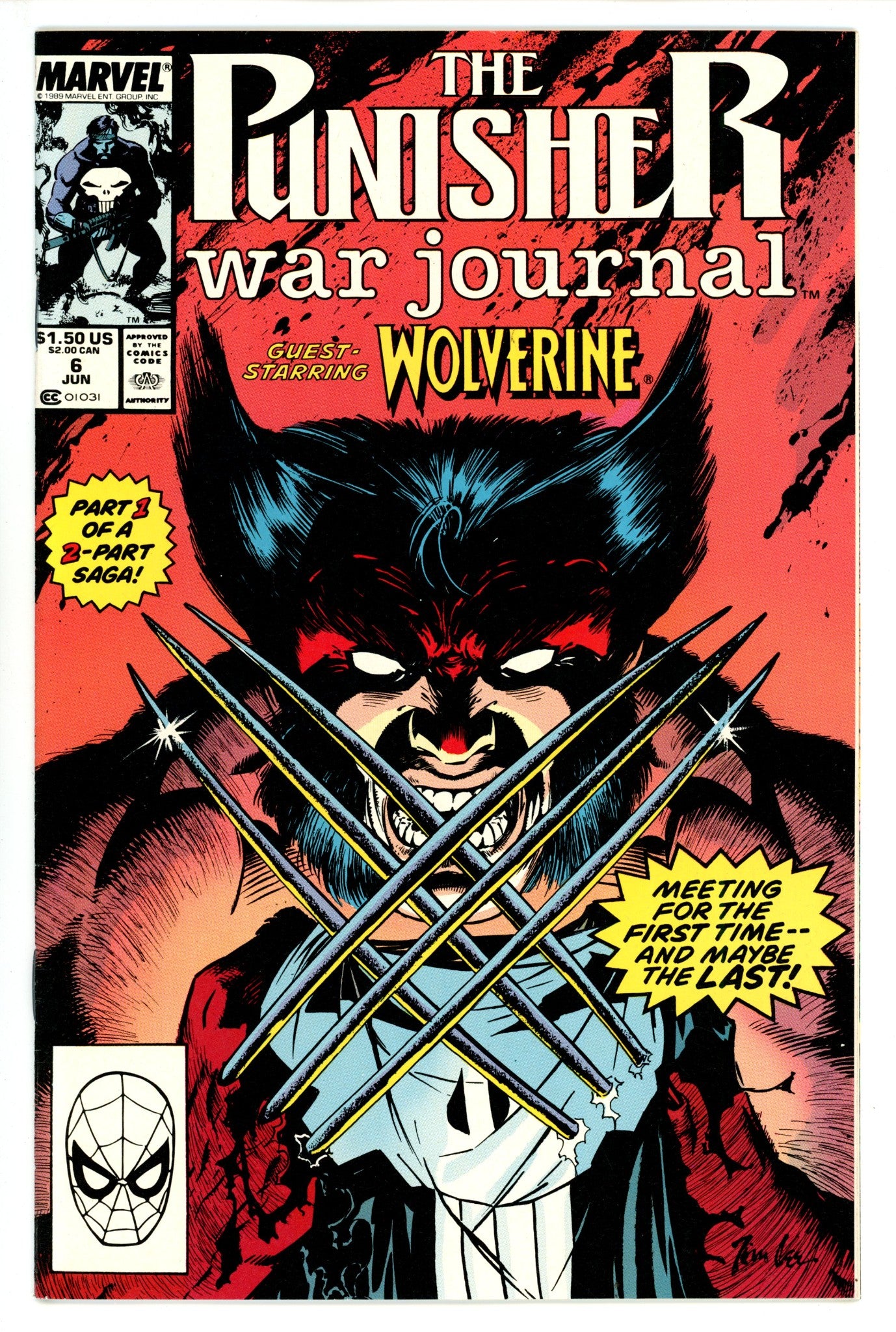 The Punisher War Journal Vol 1 6 NM- (9.2) (1989) 