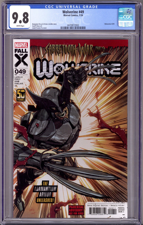 Wolverine Vol 7 49 CGC 9.8 (NM/M) (2024)