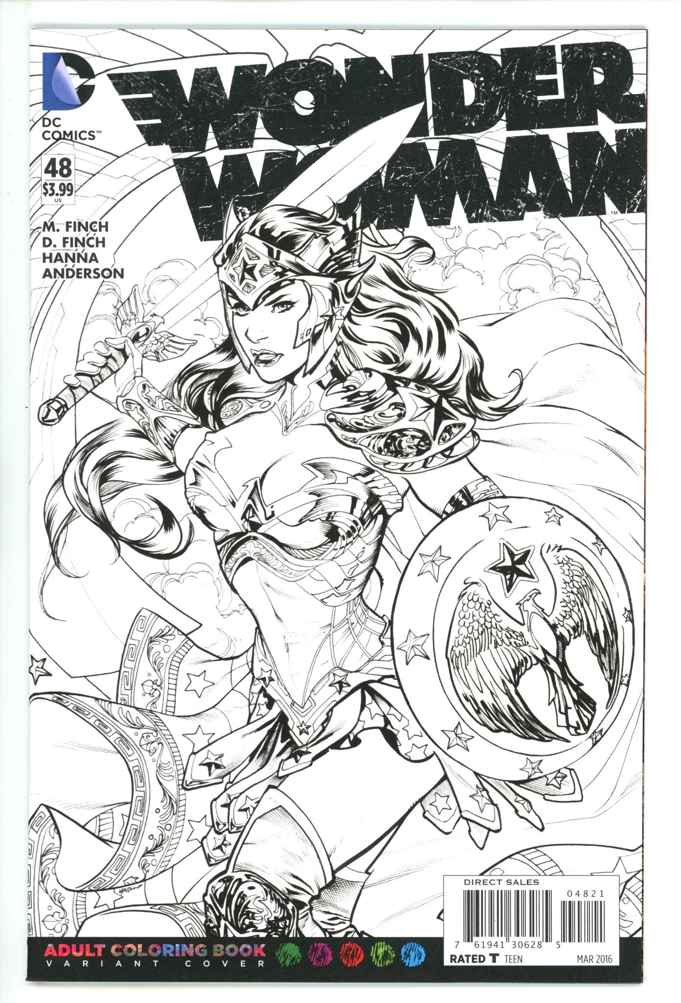 Wonder Woman Vol 4 48 High Grade (2016) Lupacchino B&W Variant 