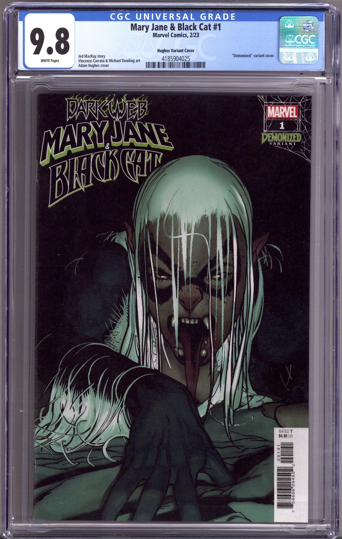 Mary Jane & Black Cat 1 CGC 9.8 (NM/M) (2023) Hughes Variant 