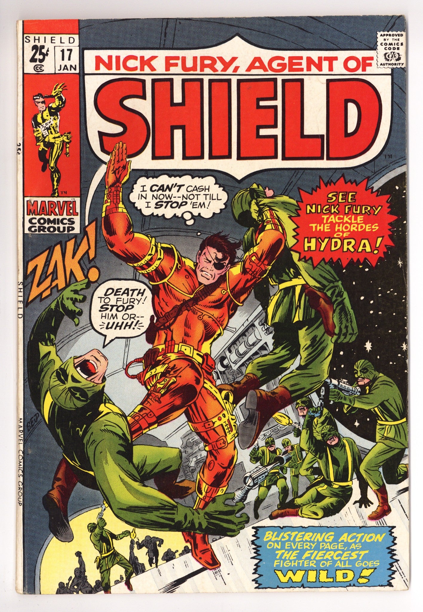 Nick Fury, Agent of SHIELD Vol 1 17 FN/VF (7.0) (1971) 