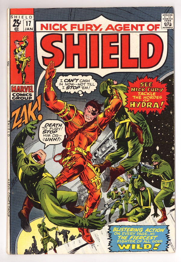 Nick Fury, Agent of SHIELD Vol 1 17 FN/VF (7.0) (1971)