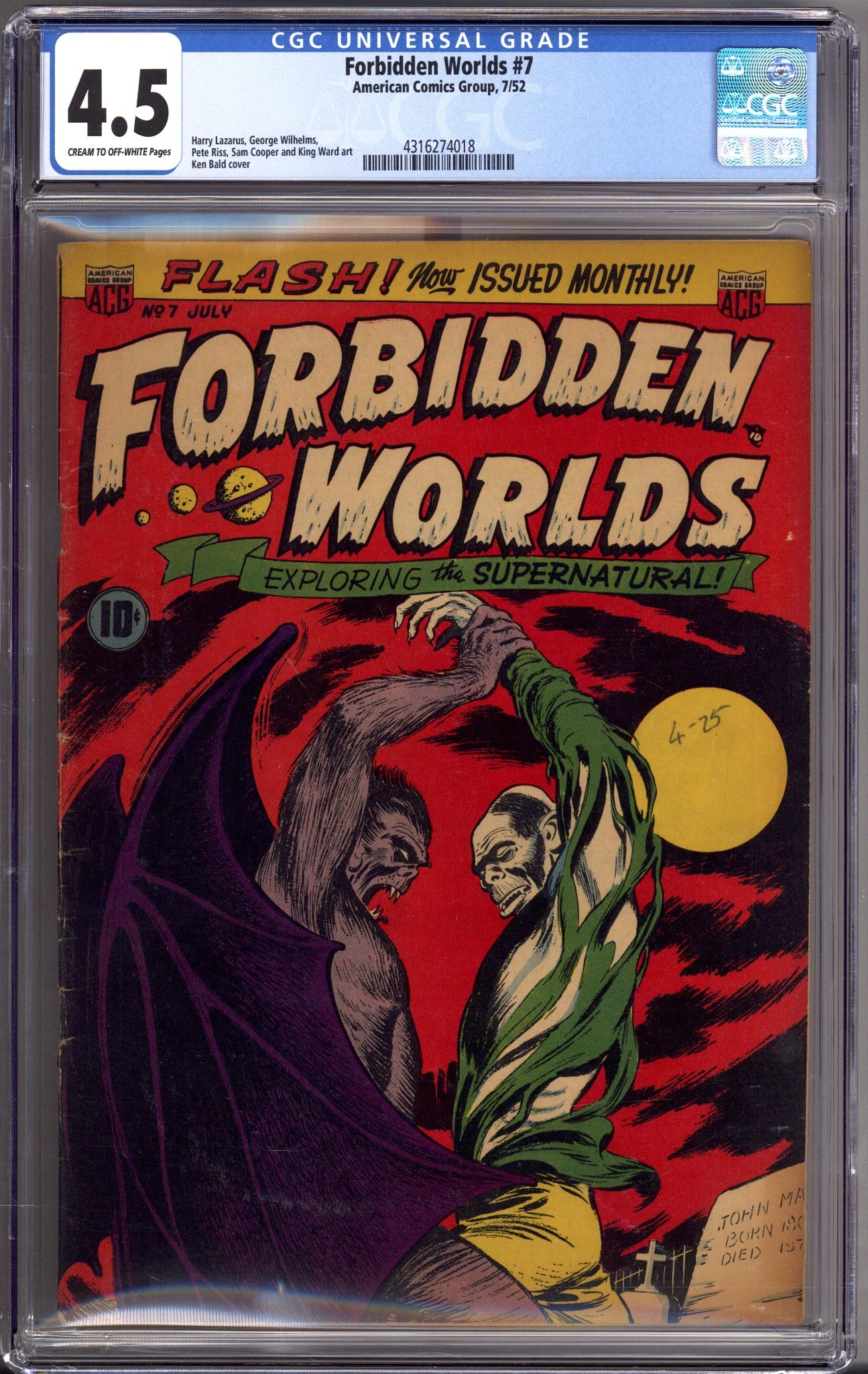 Forbidden Worlds 7 CGC 4.5 (VG+) (1952) 