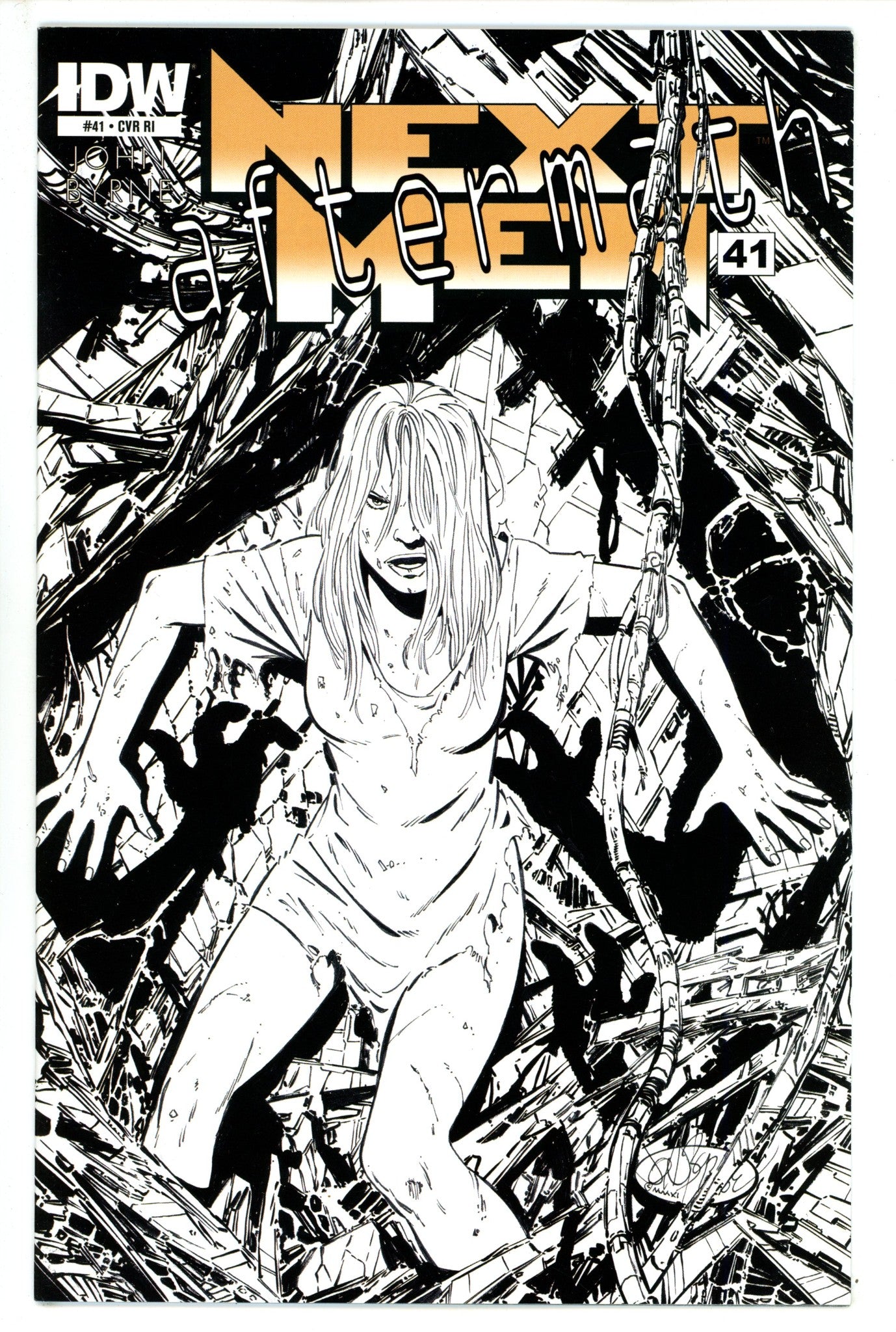 Next Men: Aftermath 41 Mid Grade (2012) Byrne B&W Incentive Variant 