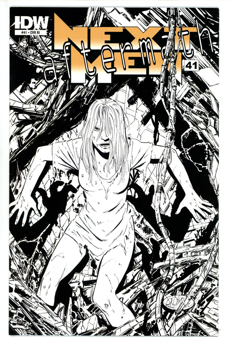Next Men: Aftermath 41 Mid Grade (2012) Byrne B&W Incentive Variant 