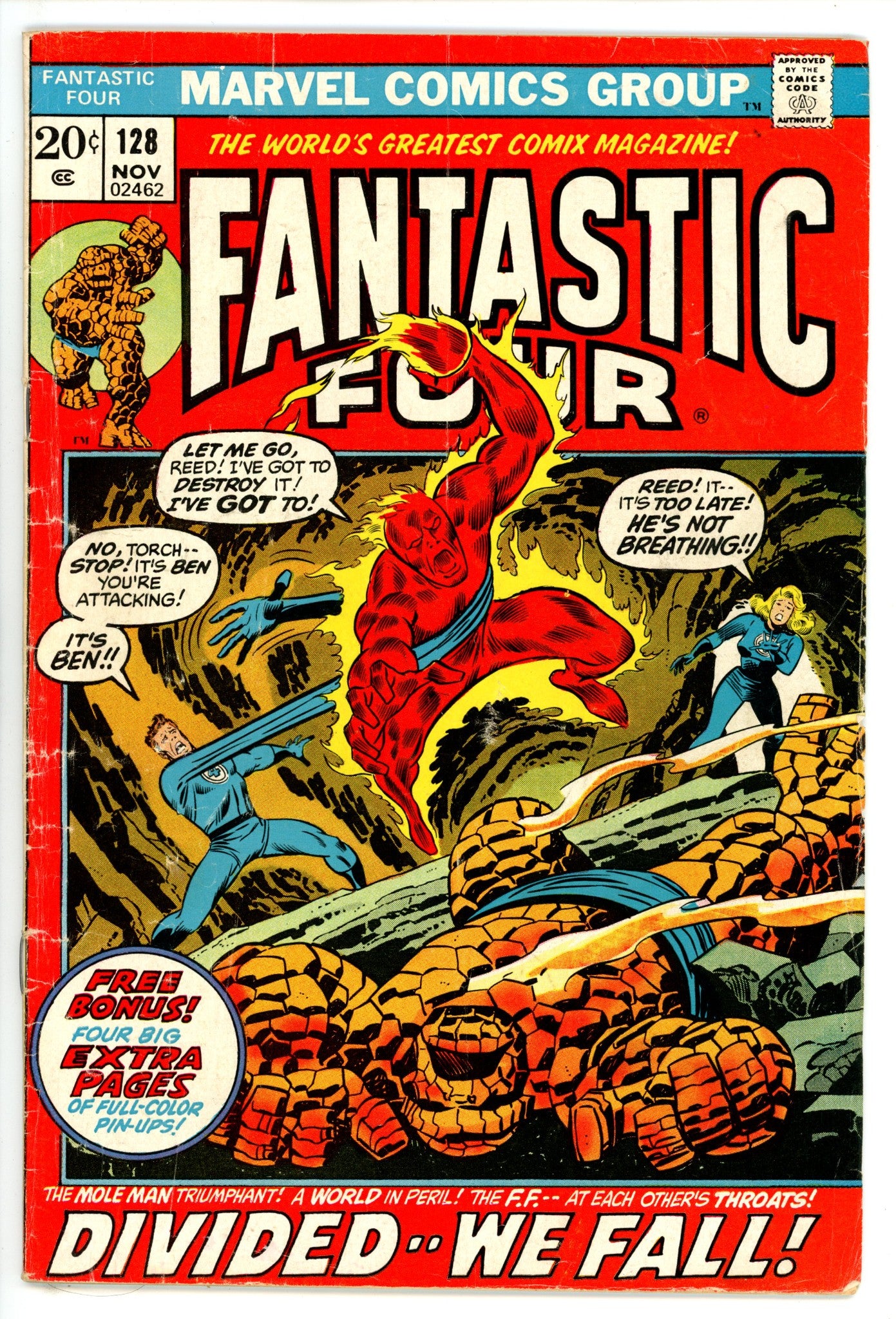Fantastic Four Vol 1 128  VG- (3.5)   (1972)        