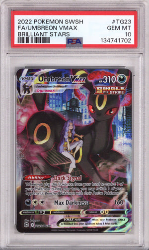 Pokemon Sword & Shield Brilliant Stars Full Art/Umbreon Vmax PSA Gem Mint 10 (2022)