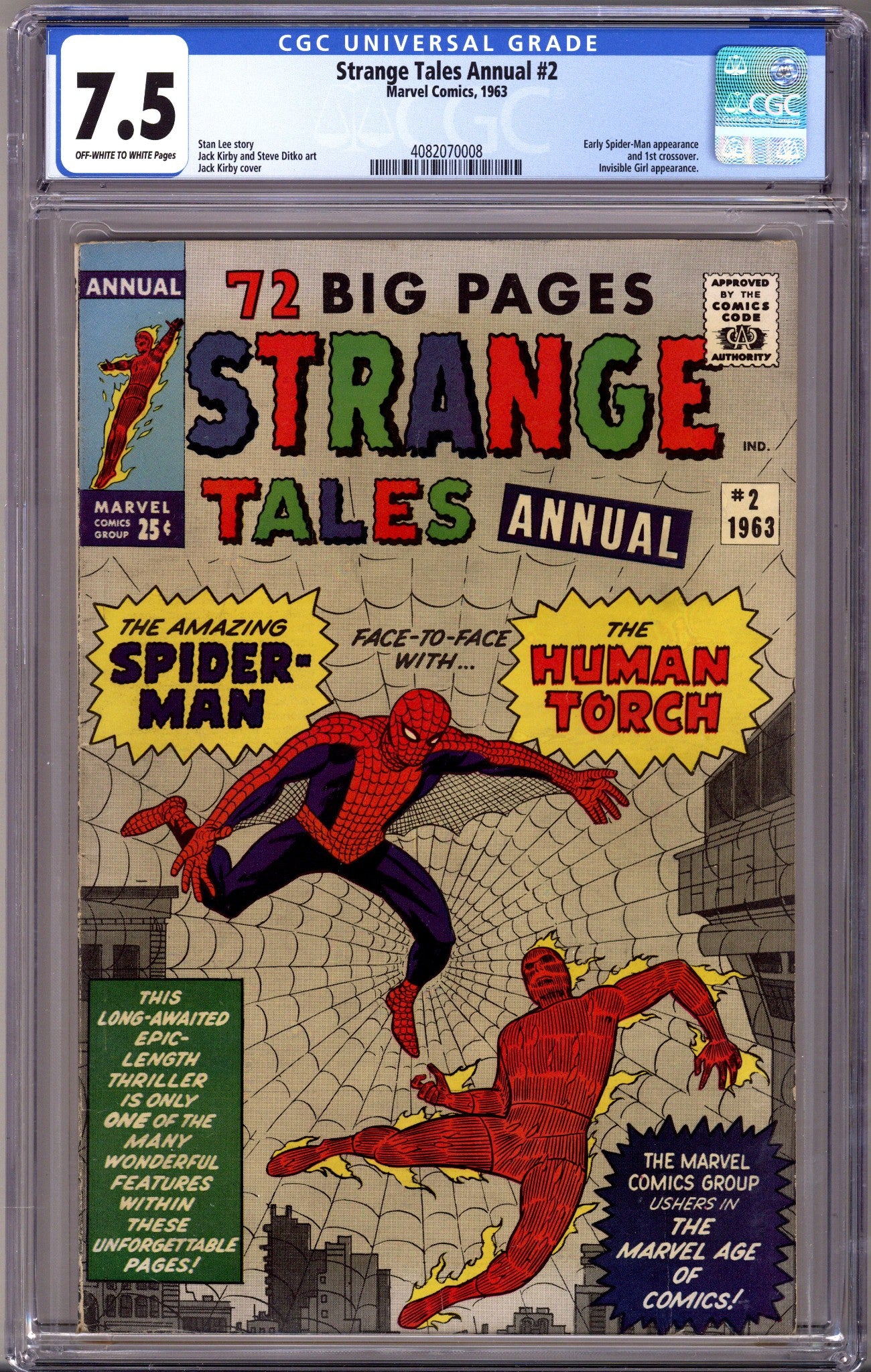Strange Tales Annual Vol 1 2 CGC 7.5 (VF-)   (1963)        