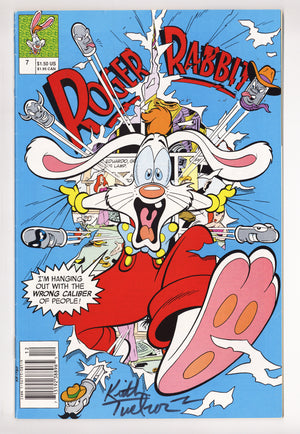 Roger Rabbit 7 Mid Grade (1990) Newsstand Signed x1 Cover Keith Tucker