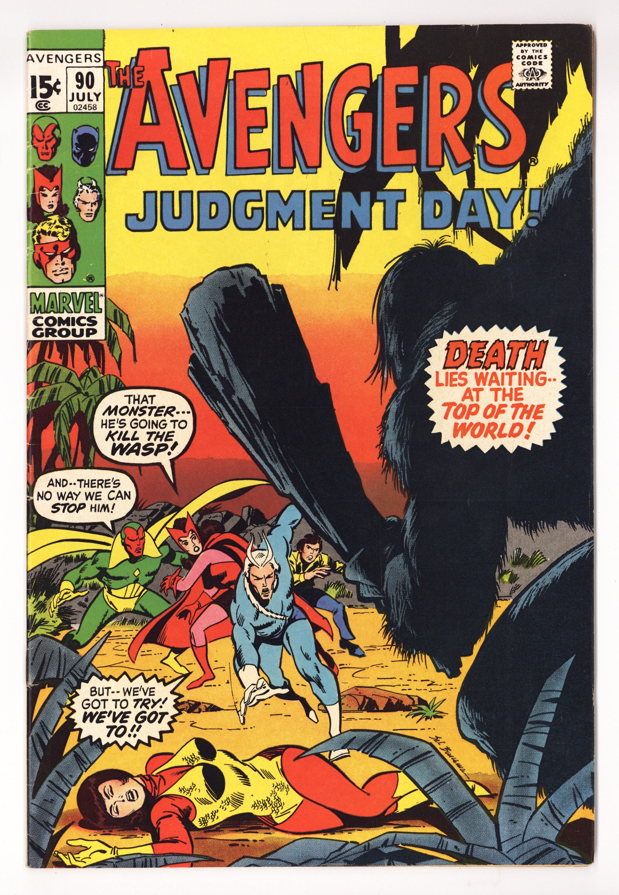 The Avengers Vol 1 90  FN- (5.5)   (1971)        