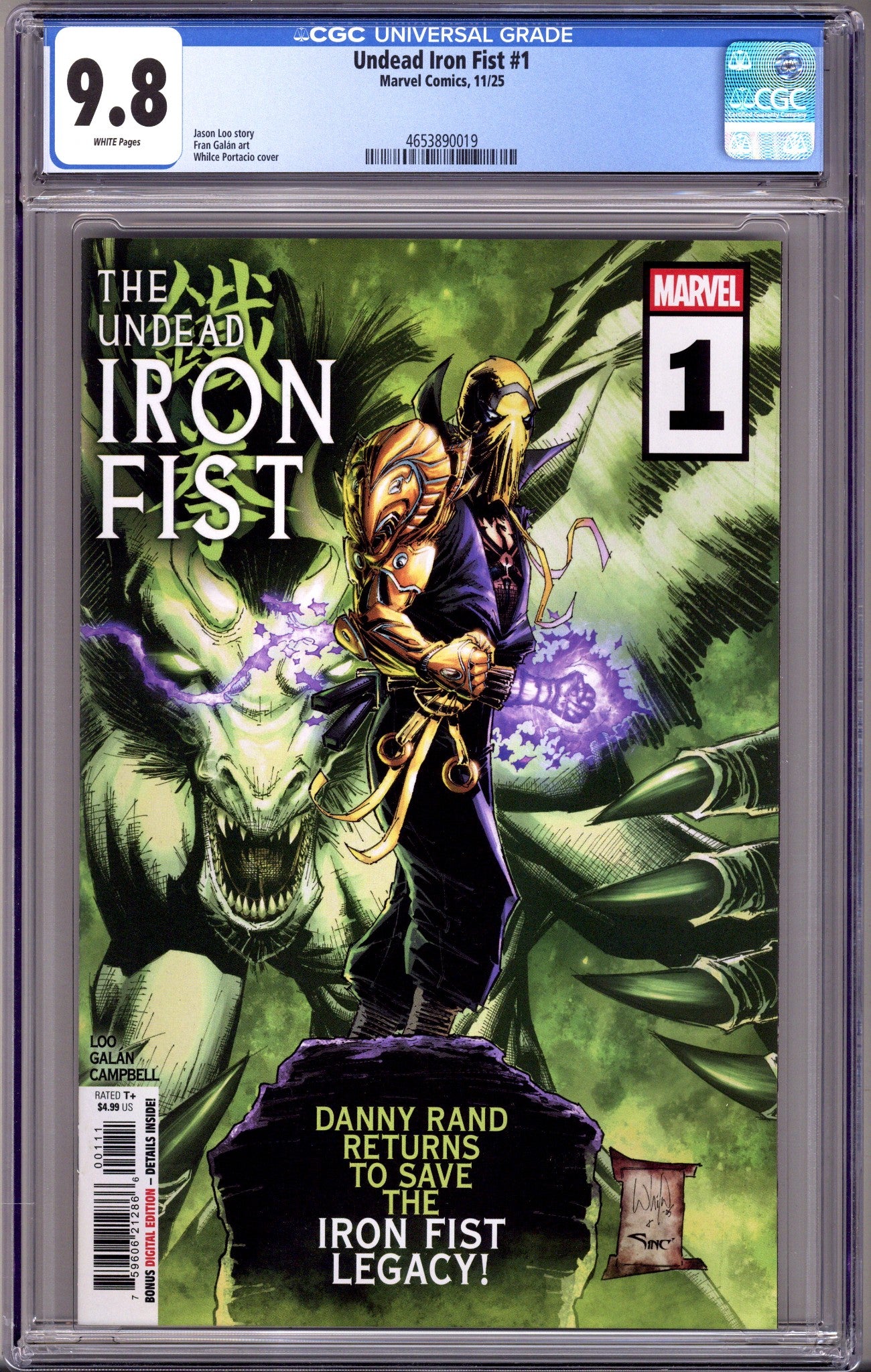 Undead Iron Fist 1 CGC 9.8 (NM/M) (2025) 