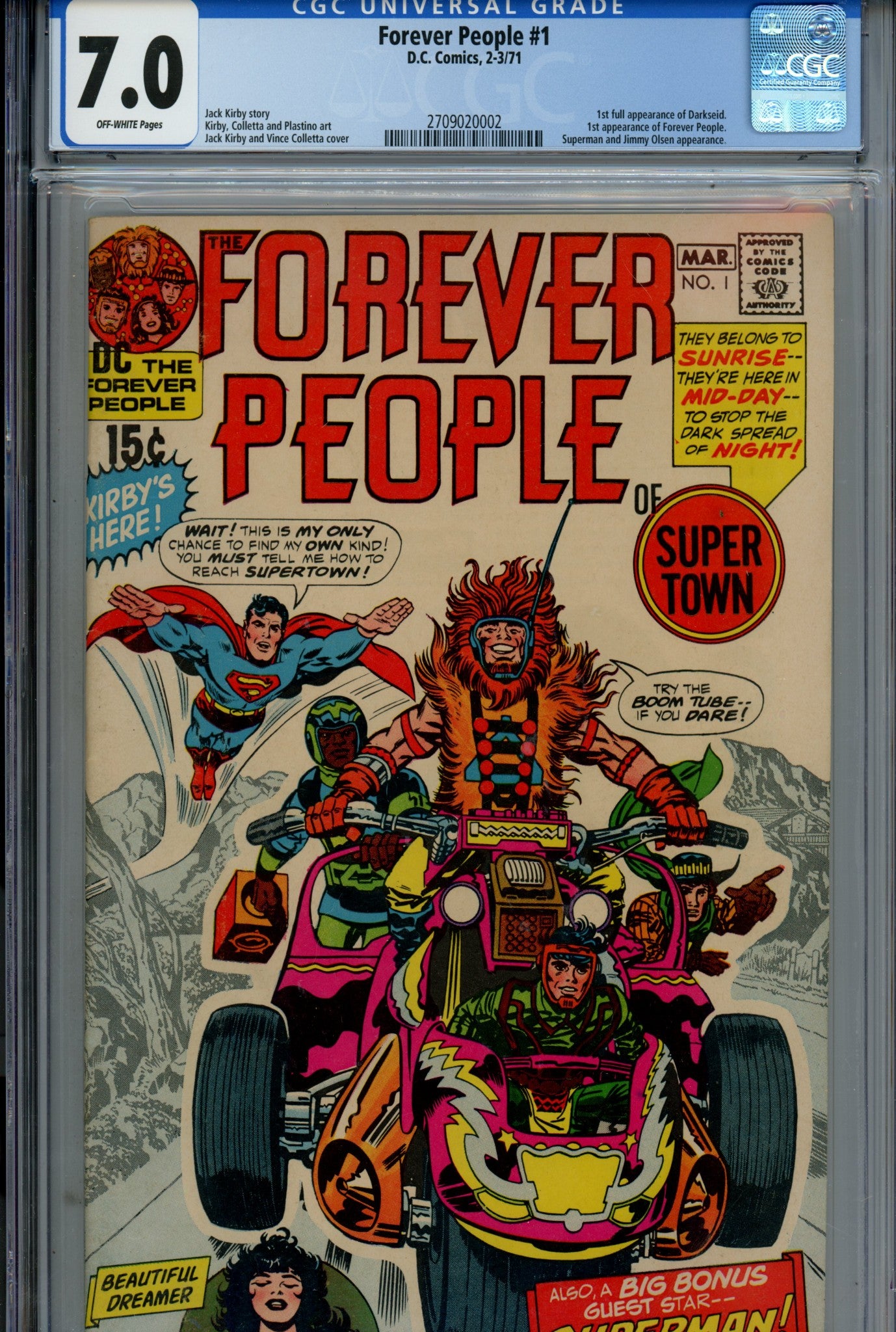 The Forever People Vol 1 1 CGC 7.0 (FN/VF) (1971) 
