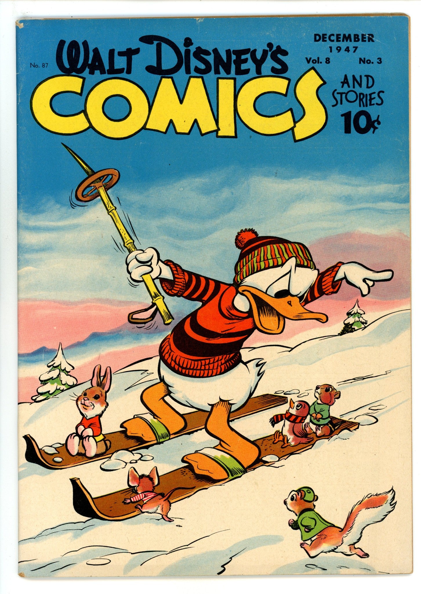 Walt Disney's Comics and Stories Vol 8 3 (87) VF- (7.5) (1947) 