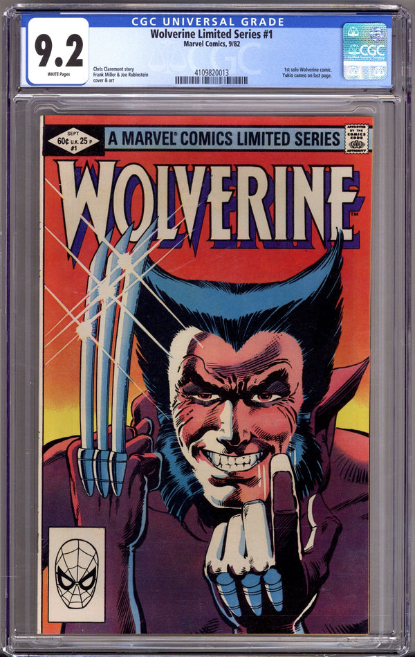 Wolverine Vol 1 1 CGC 9.2 (NM-)   (1982)