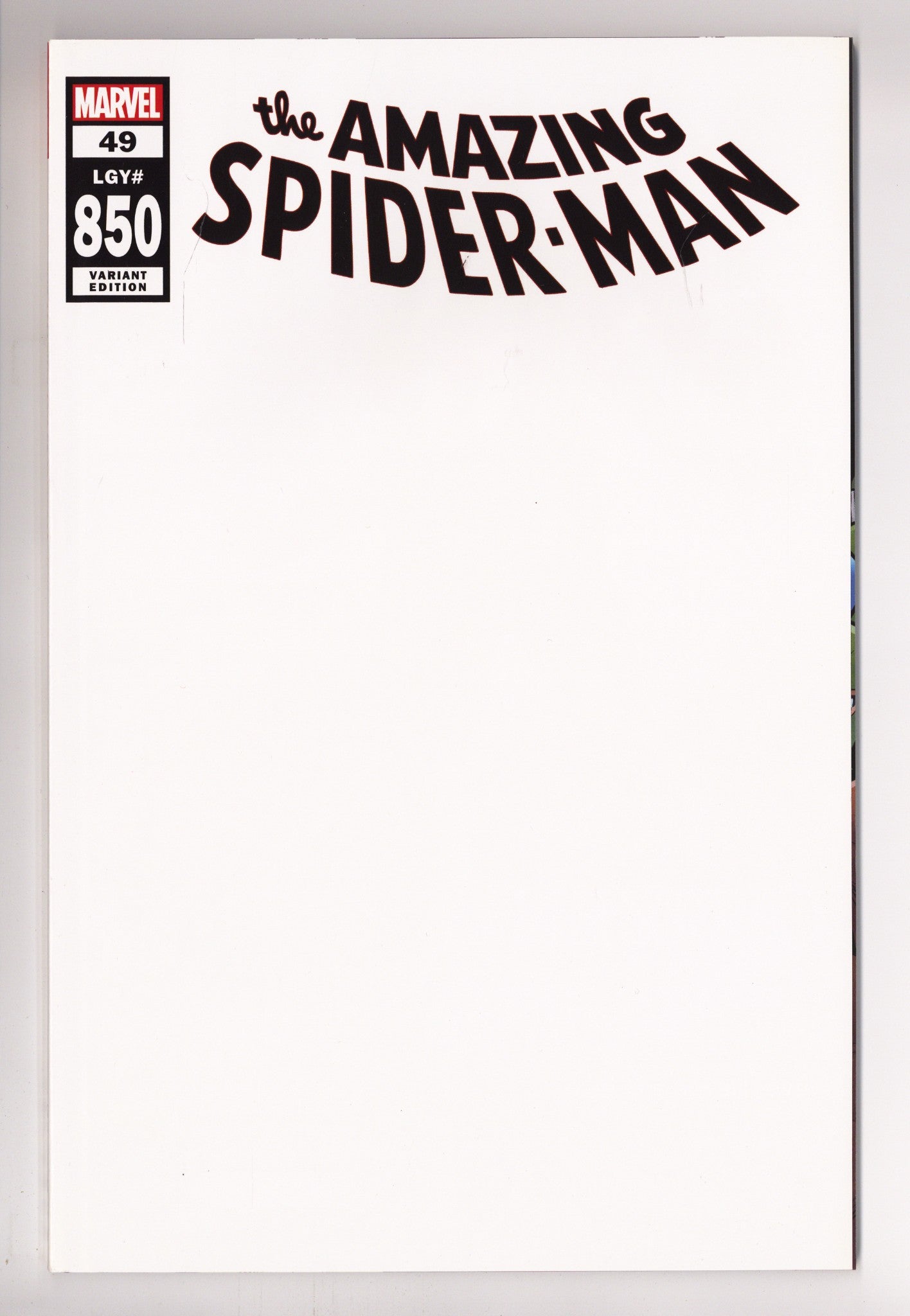Amazing Spider-Man Vol 5 49 (850) High Grade (2020) Blank Variant 