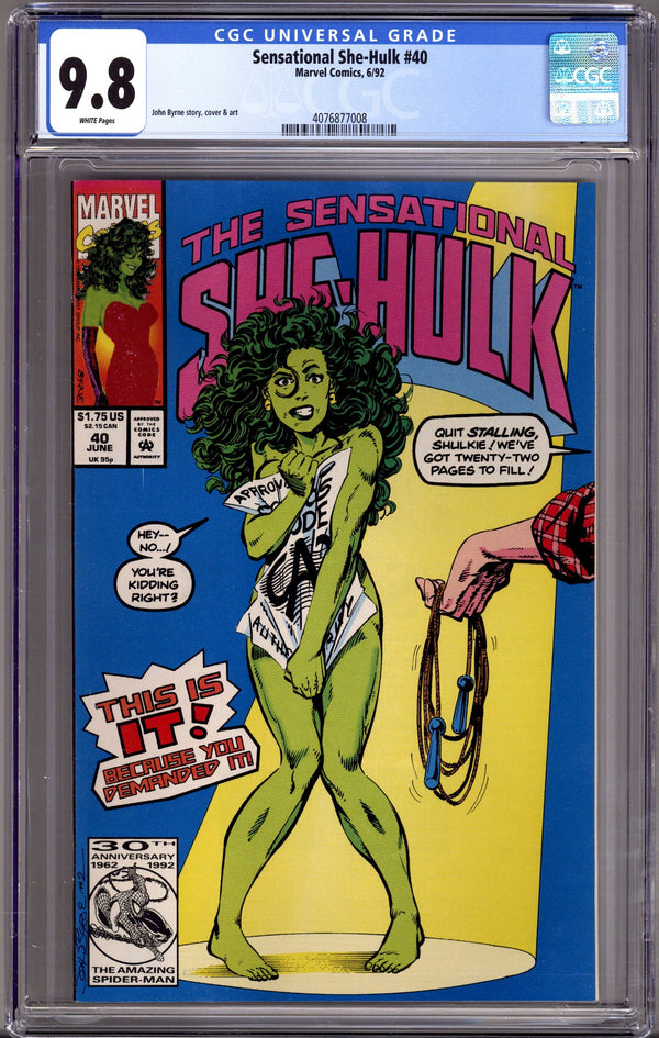 The Sensational She-Hulk 40 CGC 9.8 (NM/M) (1992)