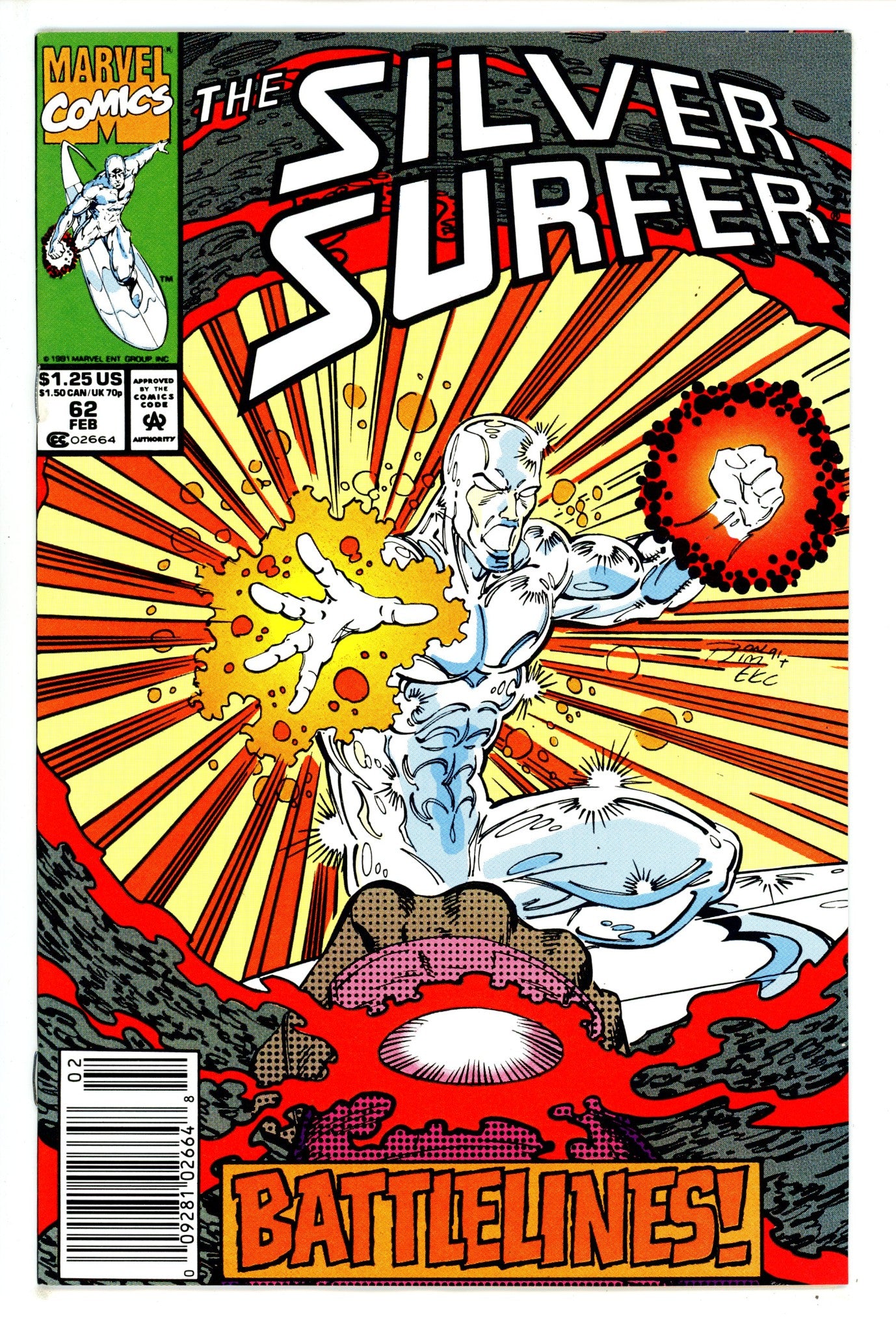 Silver Surfer Vol 3 62 Newsstand (1991)