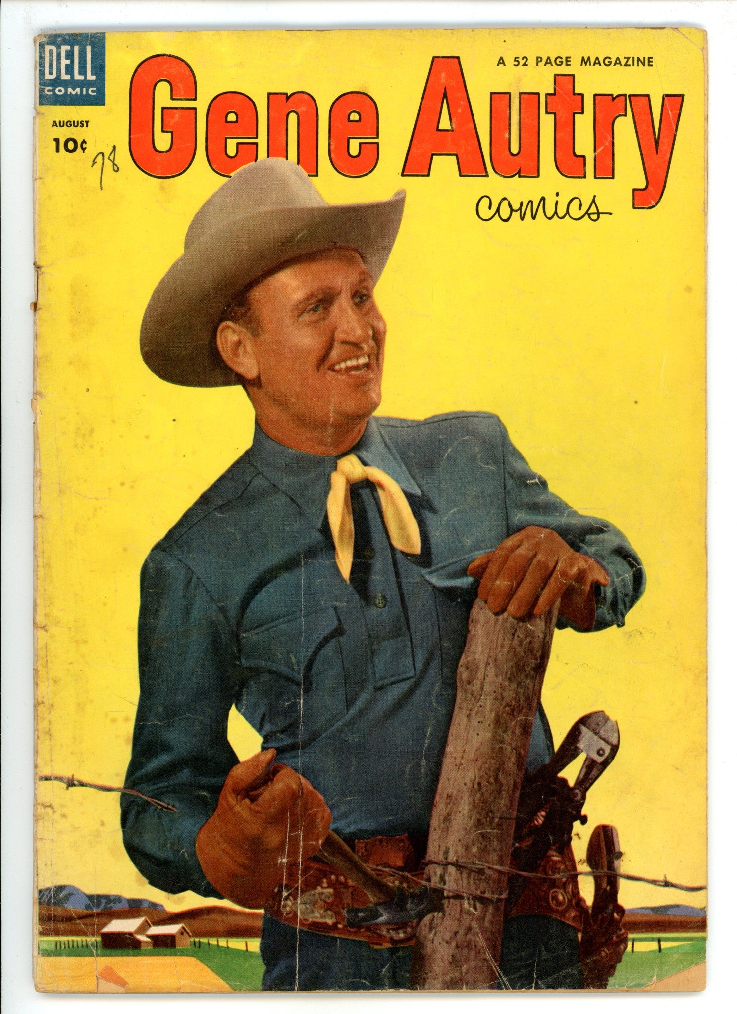 Gene Autry Comics 78 VG- (3.5) Manufactured w/o Bottom Staple (1953) 