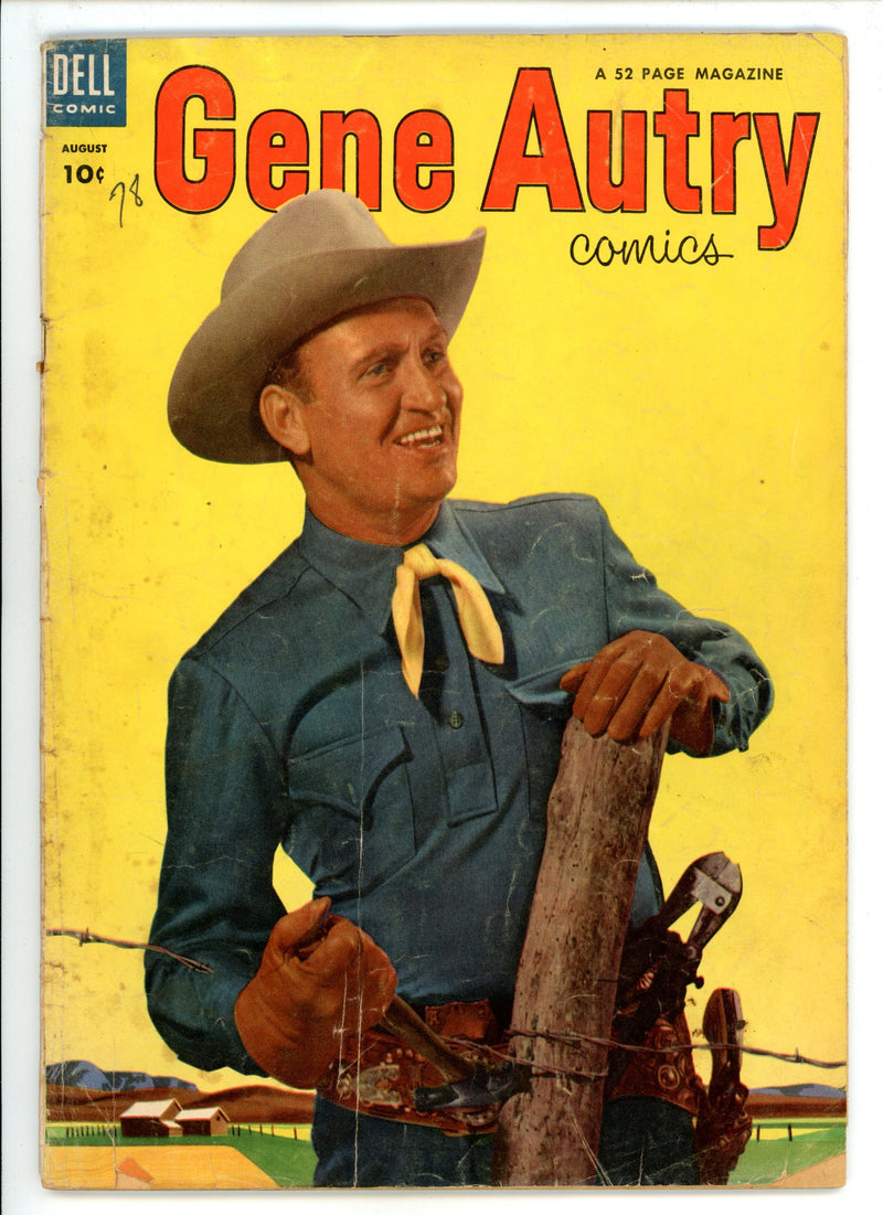 Gene Autry Comics 78 VG- (3.5) Manufactured w/o Bottom Staple (1953) 