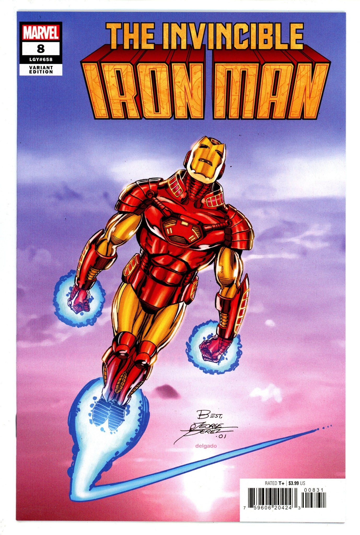 Invincible Iron Man Vol 4 8 (658) High Grade (2023) PÃ©rez Variant 
