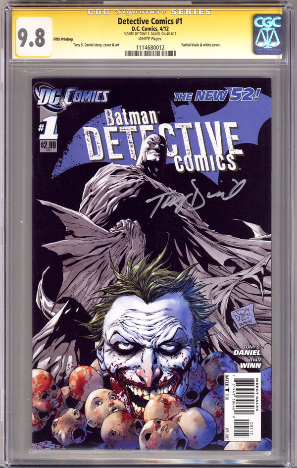 Detective Comics Vol 2 1 CGC 9.8 (NM/M) (2012) 5th Print Signed x1 Cover Tony Daniel
