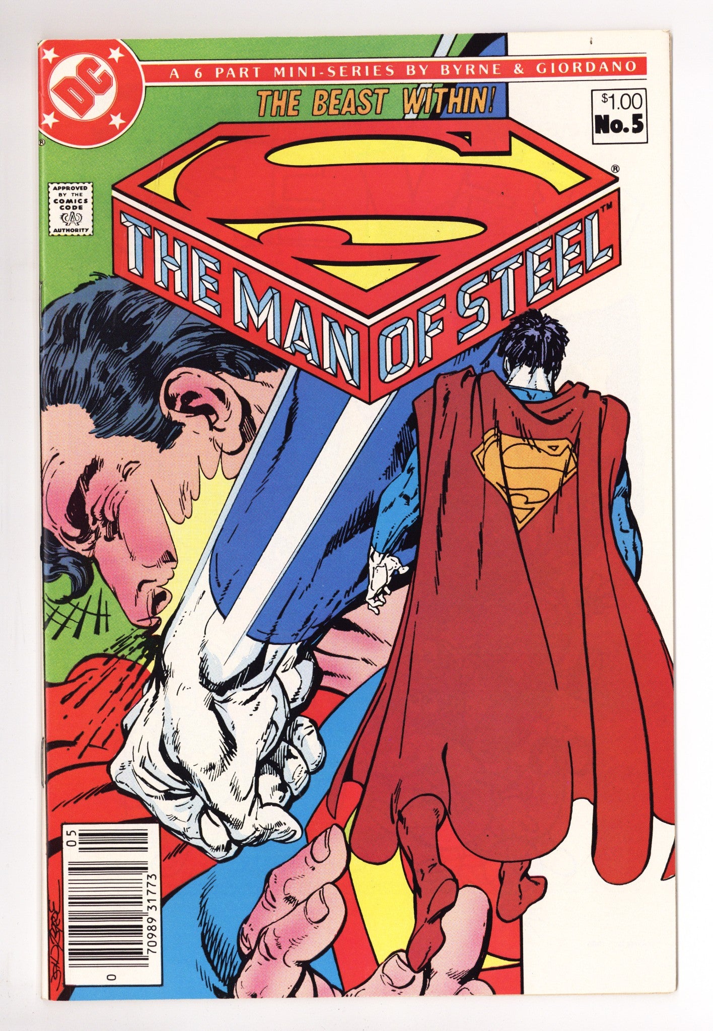 The Man of Steel Vol 1 5 VF (8.0) (1986) Canadian Price Variant 