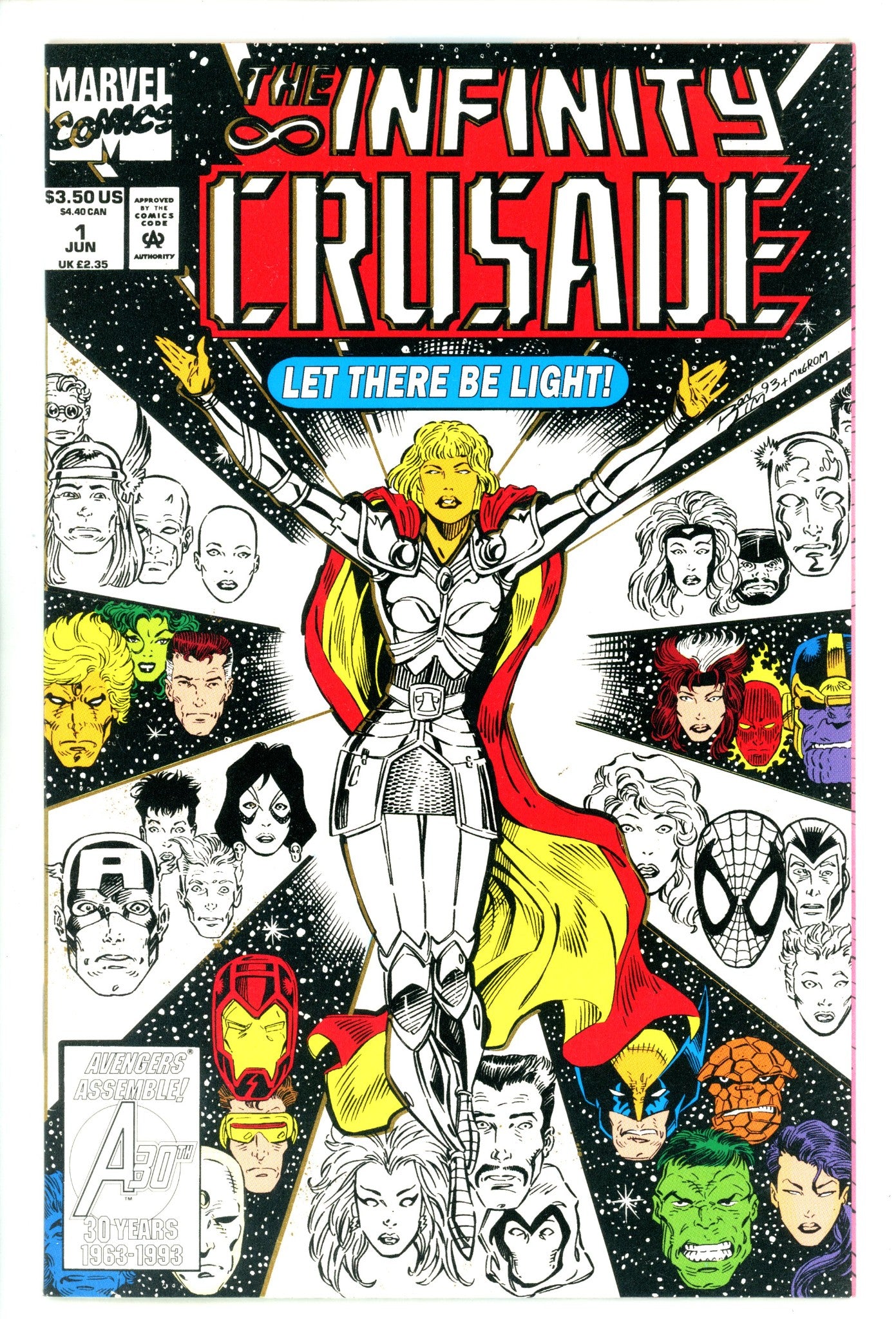 Infinity Crusade 1 NM- (9.2) Error, Missing Gold Foil (1993) 