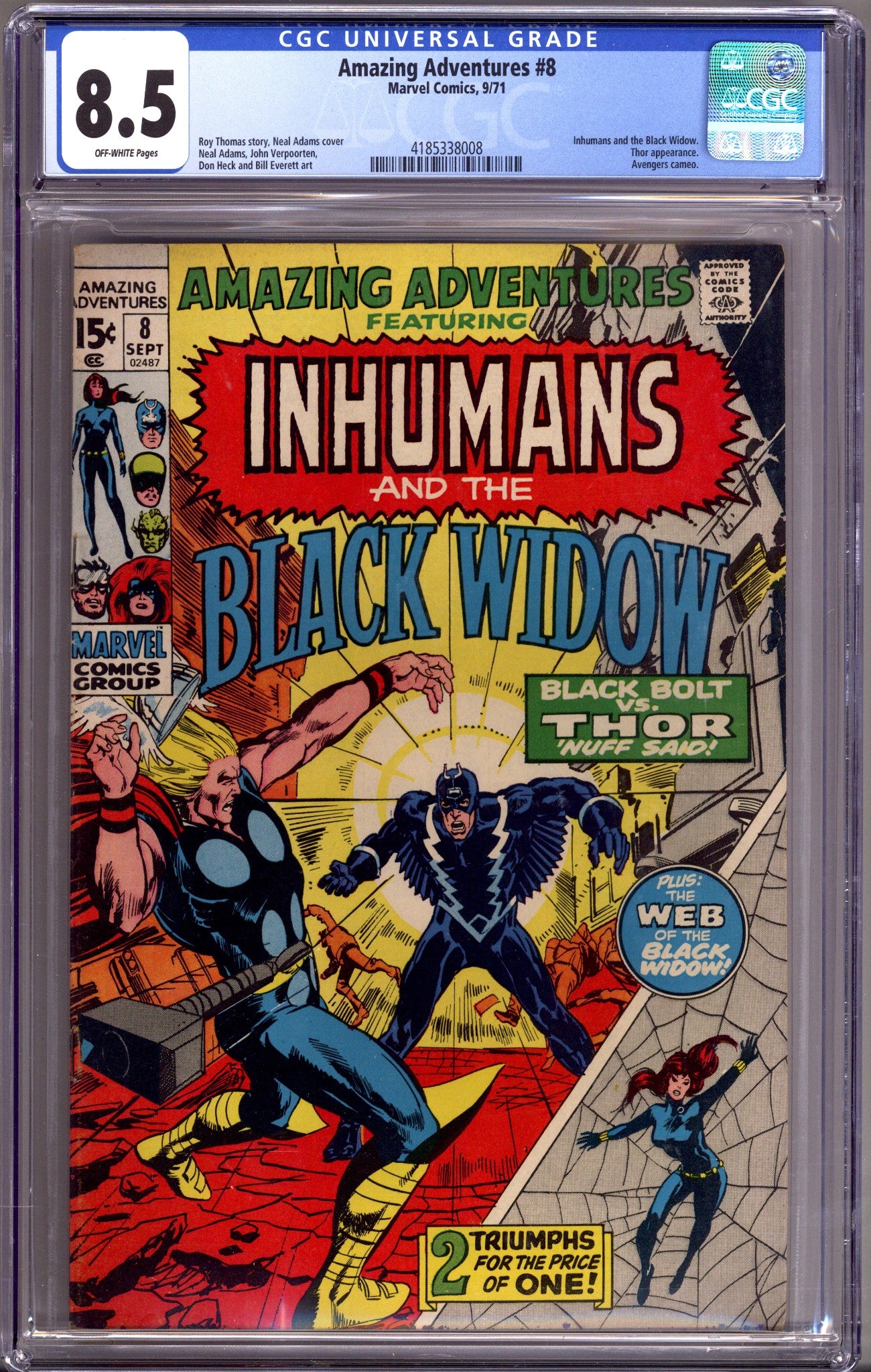 Amazing Adventures Vol 2 8 CGC 8.5 (VF+) (1971) 