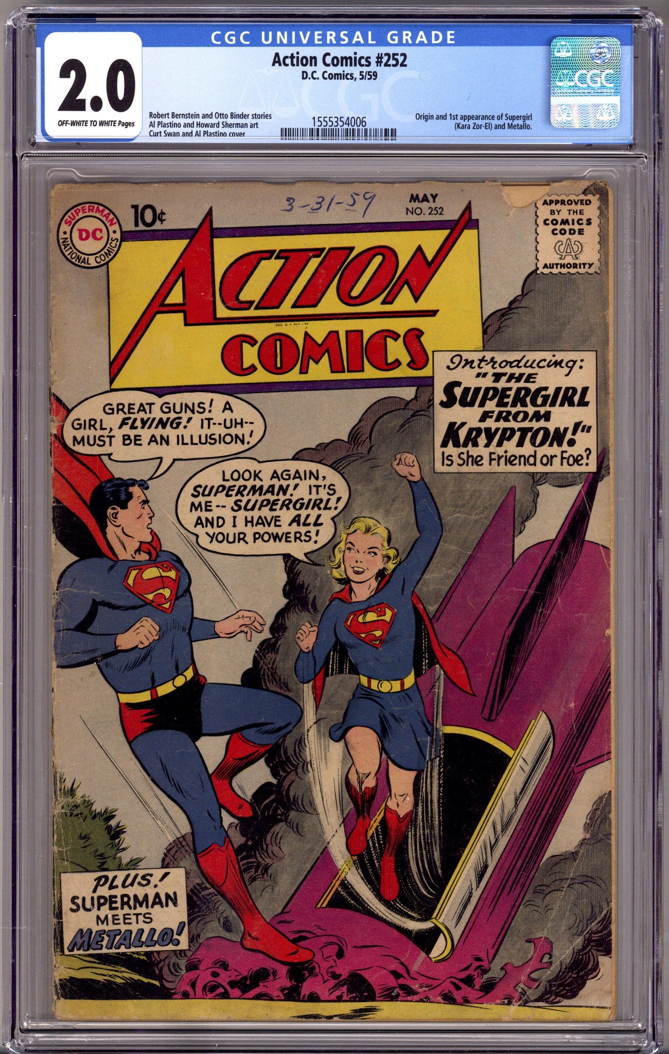 Action Comics Vol 1 252 CGC 2.0 (GD) (1959) 