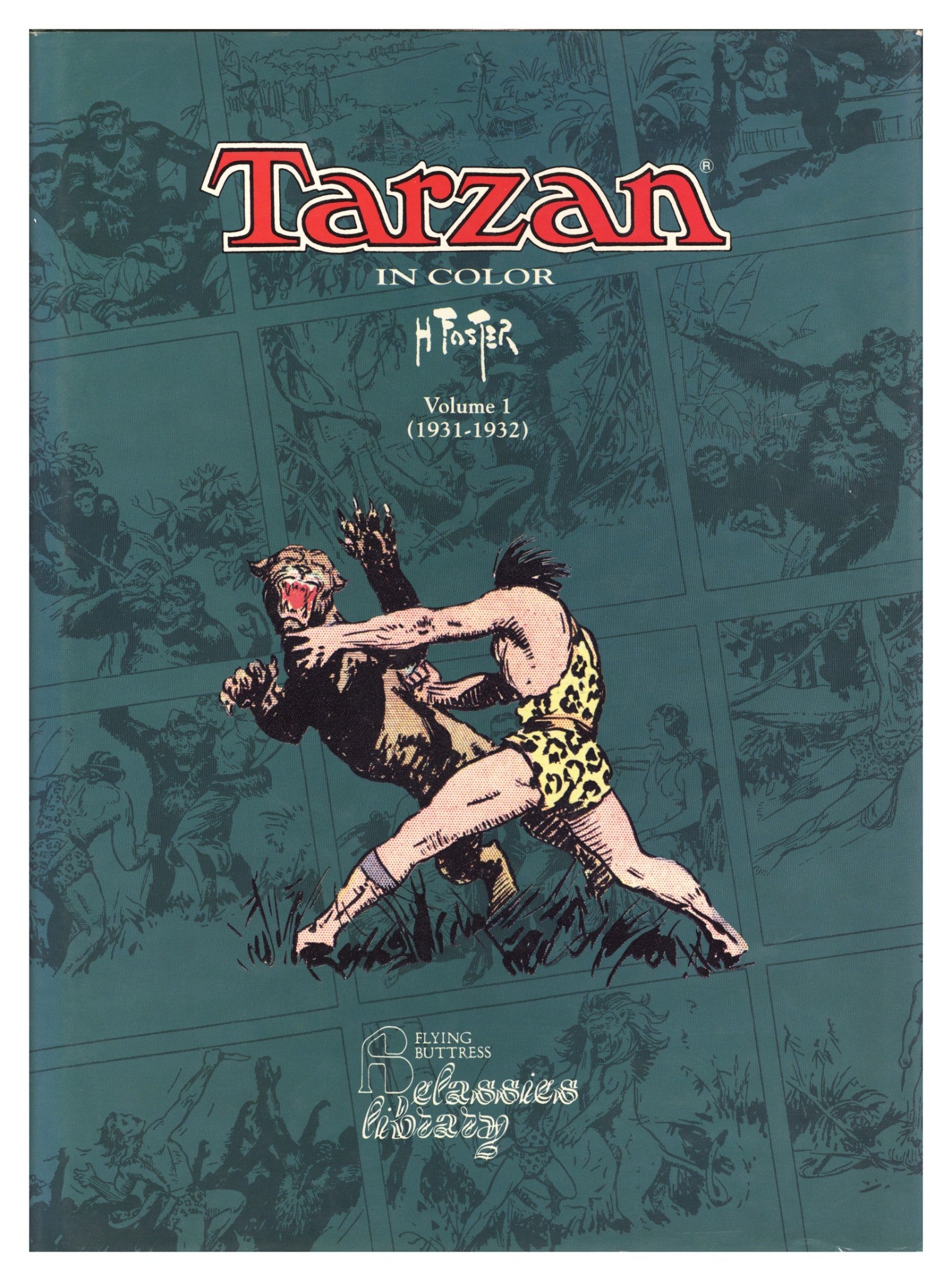 Tarzan in Color HC Vol 14 14 Mid Grade 284 / 300 (1996) Signed x1 1st Page Burne Hogarth 