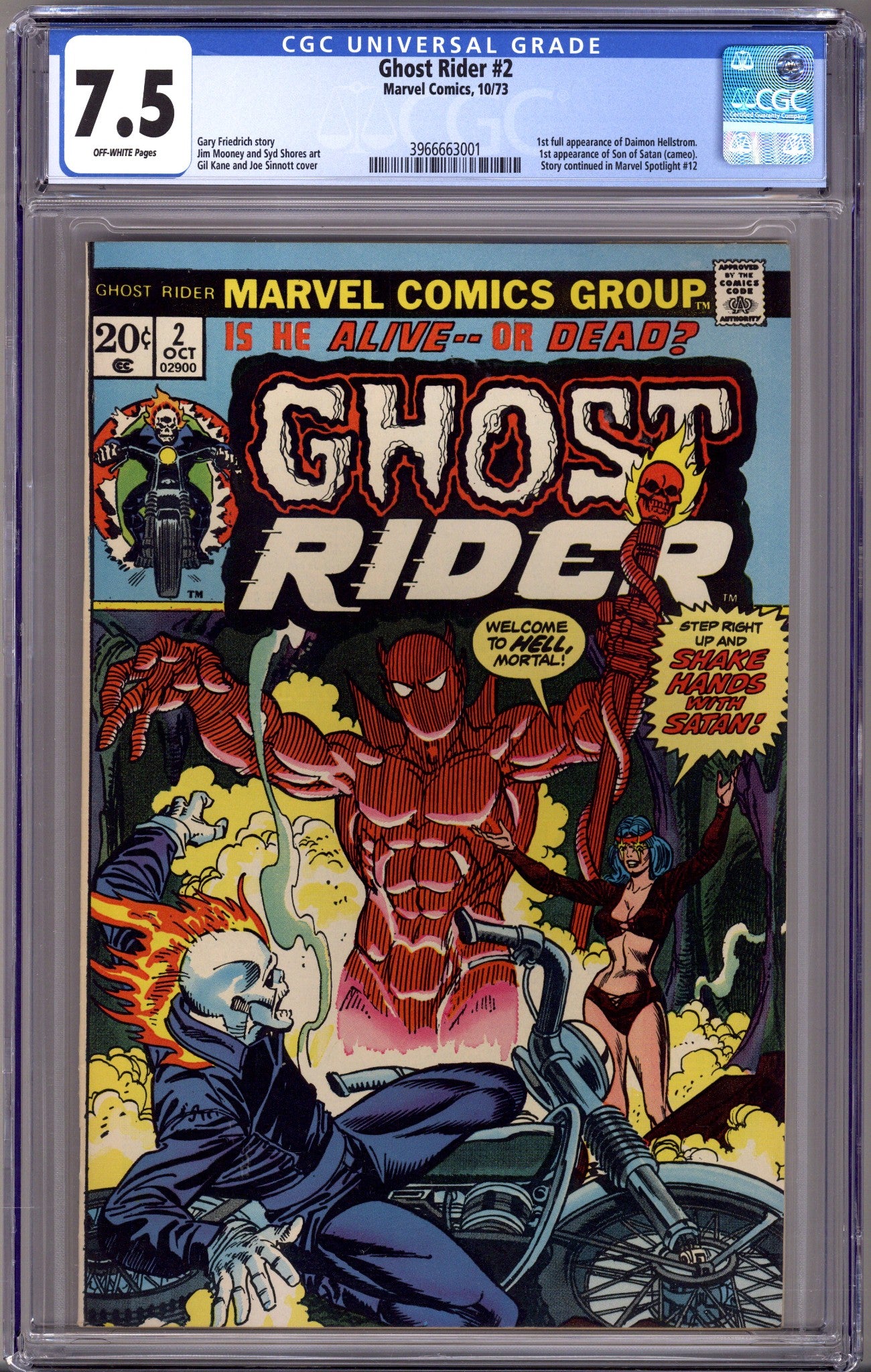 Ghost Rider Vol 1 2 CGC 7.5 (VF-) (1973) 