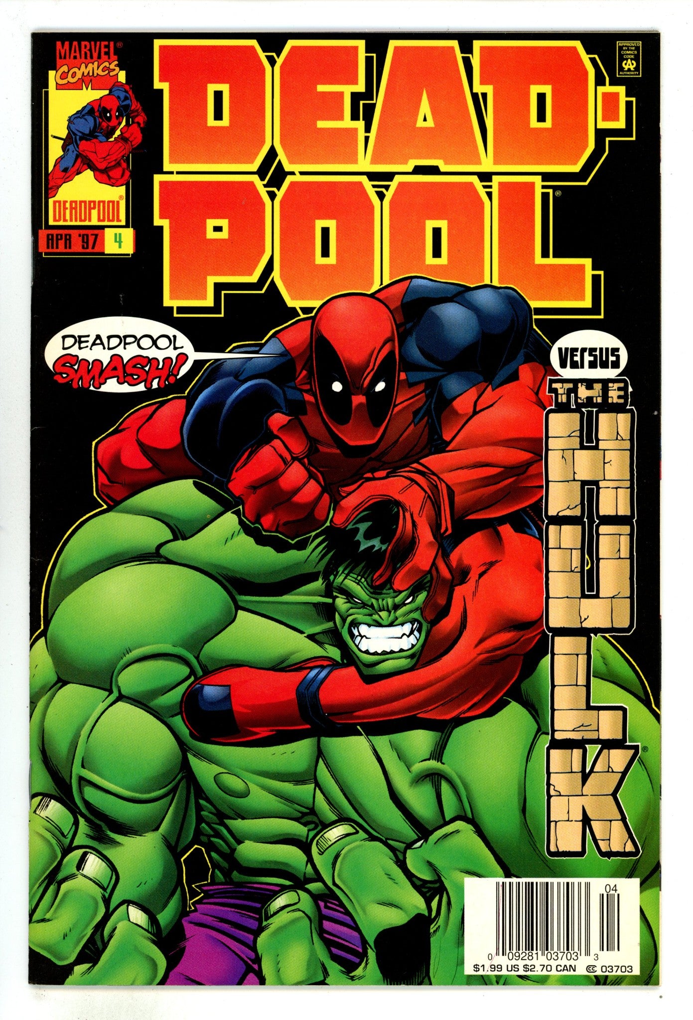 Deadpool Vol 2 4 VF (8.0) (1997) Newsstand 
