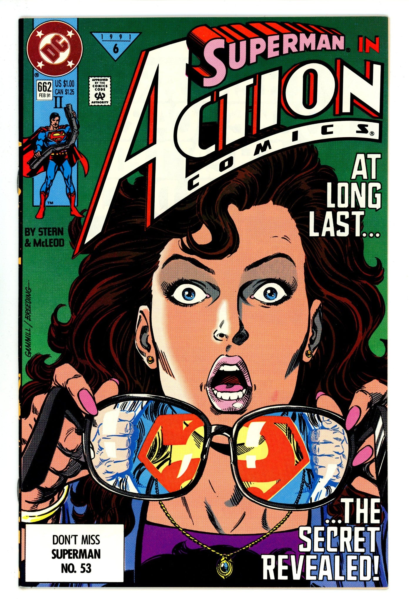 Action Comics Vol 1 662 NM- (9.2) (1991) 2nd Print 