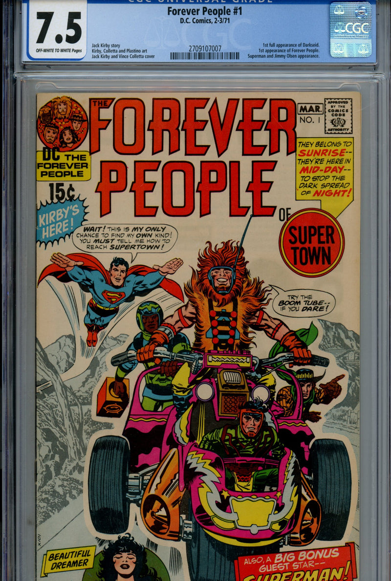 The Forever People Vol 1 1 CGC 7.5 (VF-) (1971) 