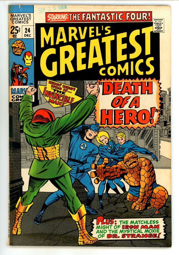 Marvel's Greatest Comics 24 FN- (5.5) (1969)