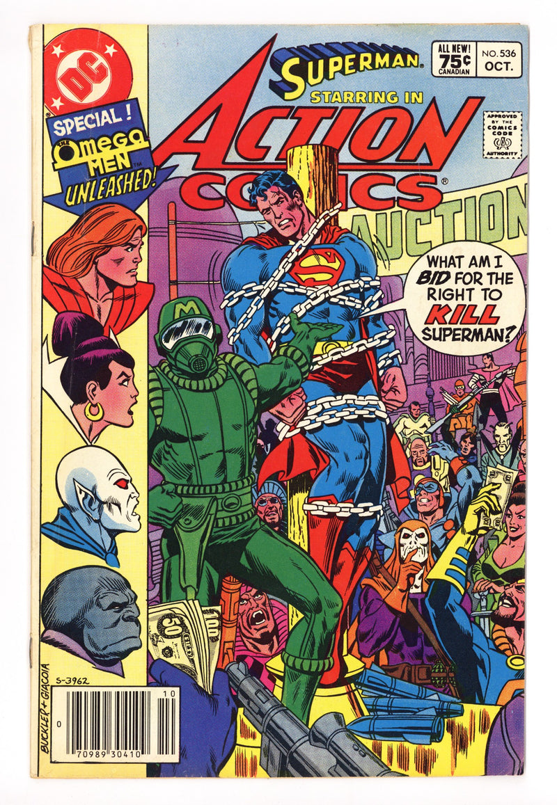 Action Comics Vol 1 536 Mid Grade (1982) Canadian Price Variant 