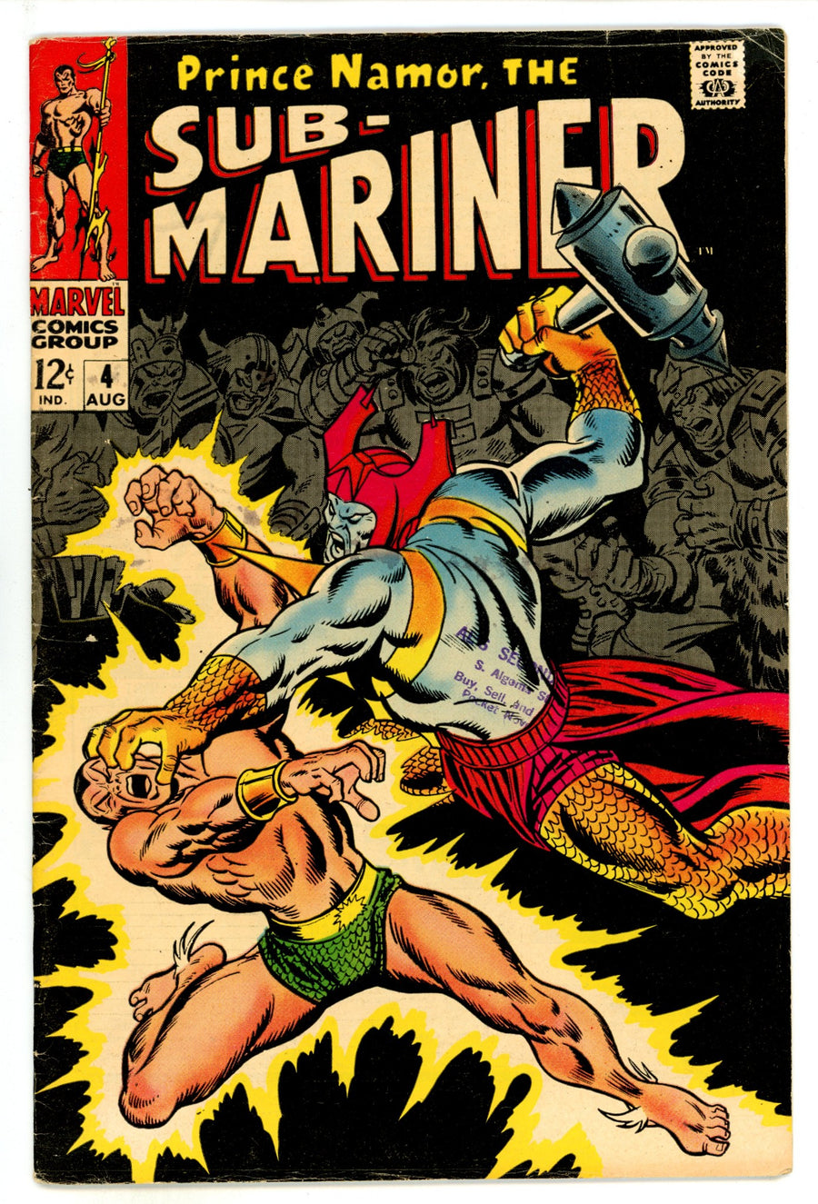 Sub-Mariner Vol 1 4 FN- (5.5) (1968) 
